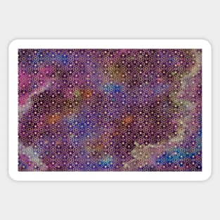 Geometric Shapes Galaxy Pattern Sticker